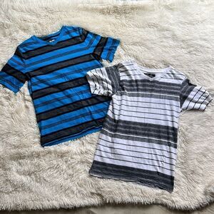 Boys’ Striped Tshirt Bundle Tony Hawk & Blue Gear Size XL